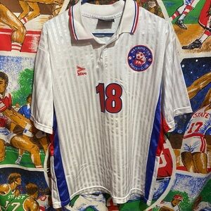 Vintage 90's Mitre Warrington,PA Soccer Club Jersey
